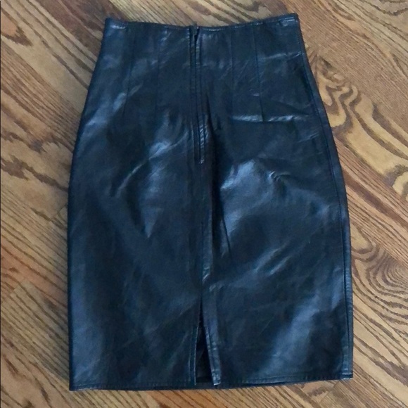 Vintage Erez Sport High Waist Leather Skirt - Picture 3 of 3